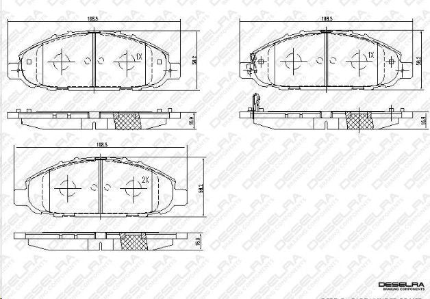 Brake Pads Fr Deselra