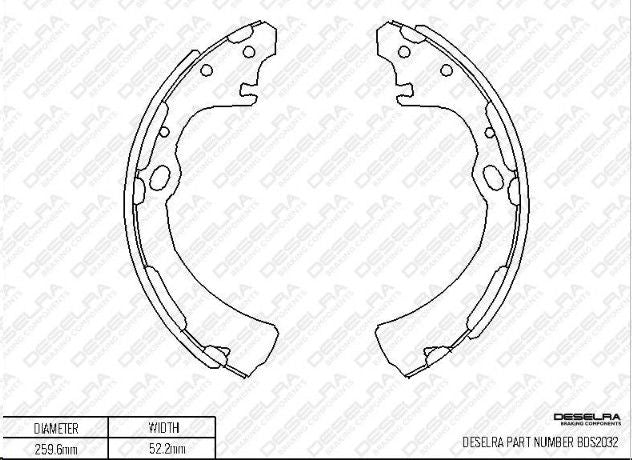 Brake Shoes Deselra