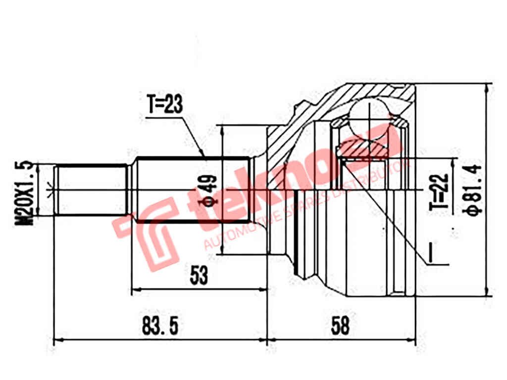 Wheel Drive Outer Cv Joint NI74501