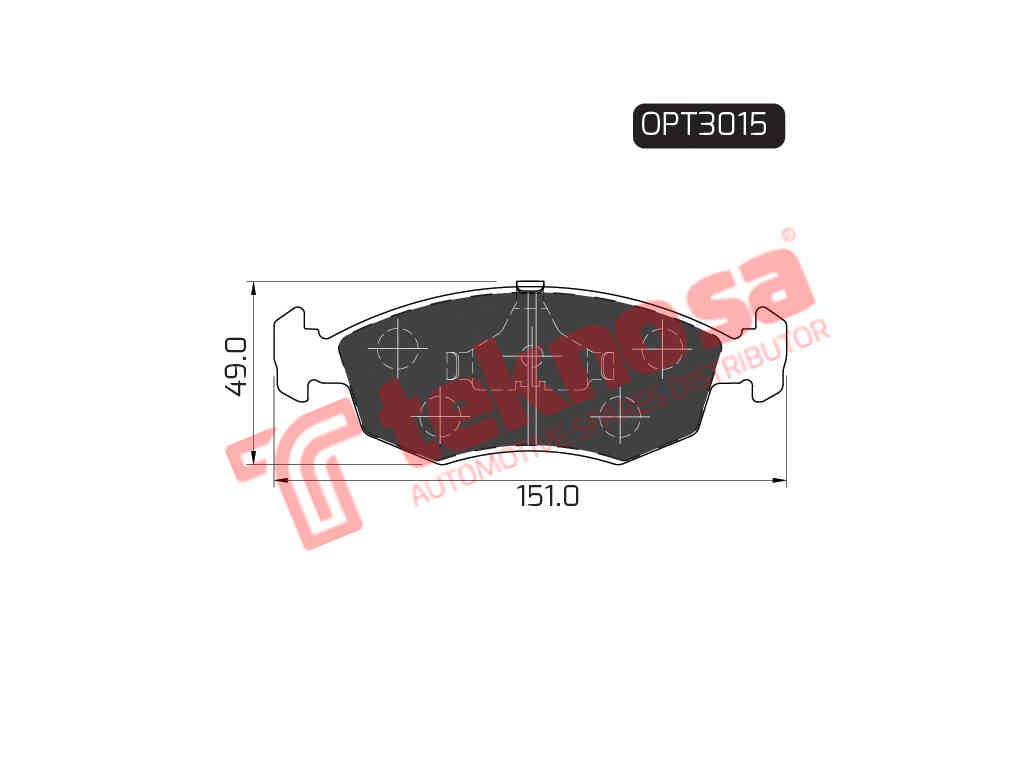 Brake Components Brake Pads OPT3015