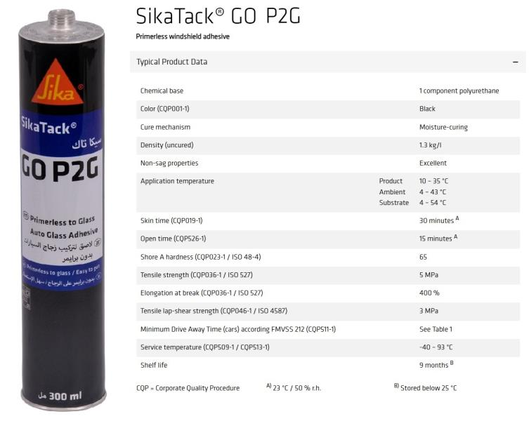 SIKA 811466 SikaTack Go P2G 300ml Cartridge