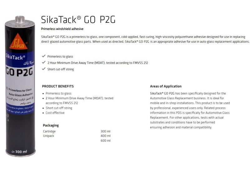 SIKA 811466 SikaTack Go P2G 300ml Cartridge
