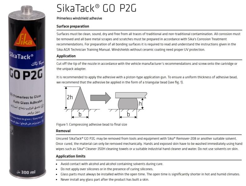 SIKA 811466 SikaTack Go P2G 300ml Cartridge