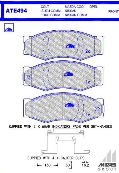 Brake Pads Fr Ate