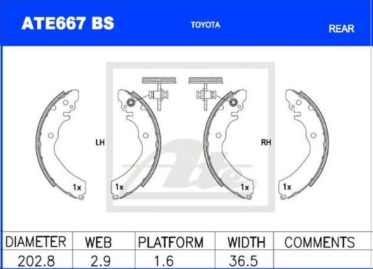 Ate Brake Shoes