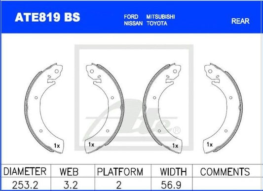 Rear Brake Shoes
