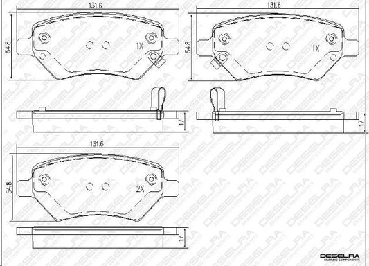 Brake Pads Fr Deselra