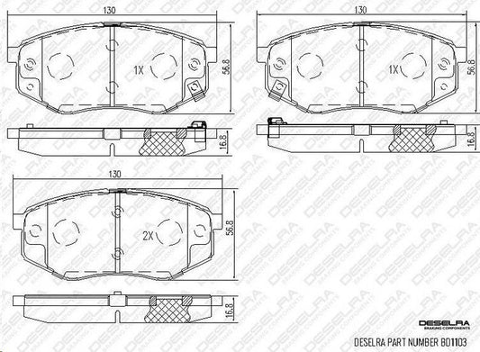 Brake Pad Fr Deselra