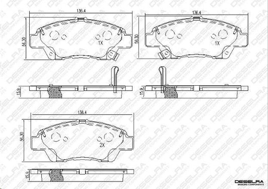 Brake Pads Front Deselra