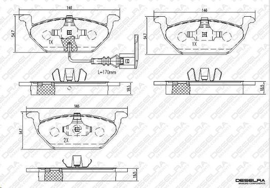 Brake Pads Fr Deselra