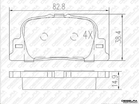 Brake Pads Rr Deselra