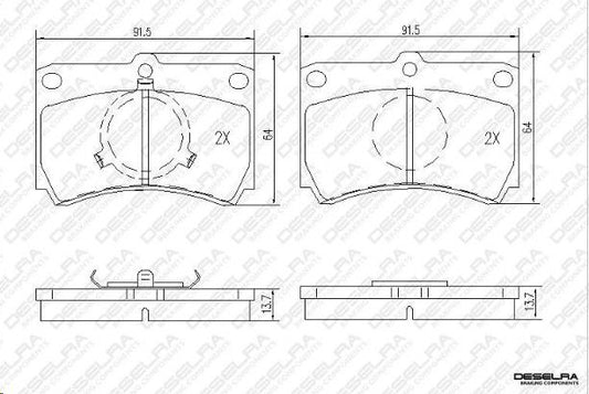 Brake Pads Deselra Fr