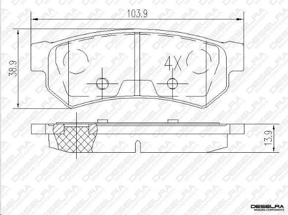 Brake Pads Rear Deselra