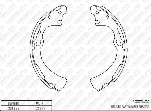 Brake Shoes Deselra