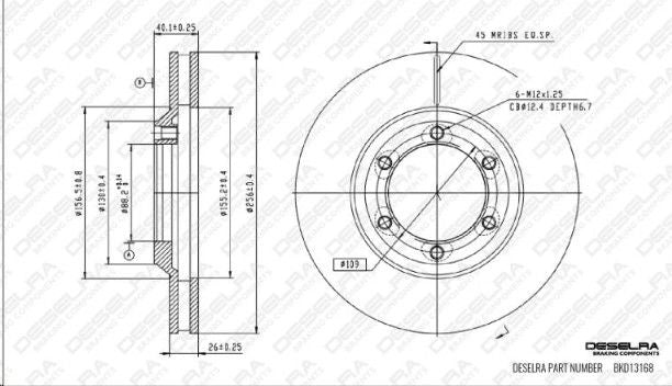 Brake Disc Fr Deselra