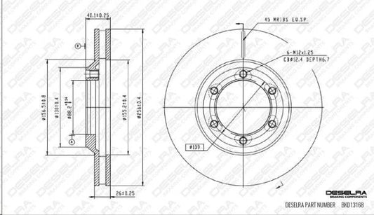 Brake Disc Fr Deselra