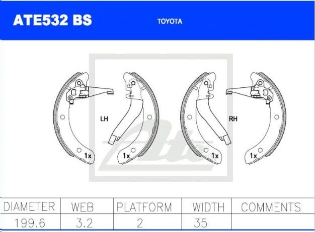 Brake Shoes Rr Motopart