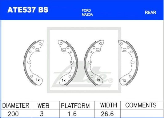 Brake Shoes Rear