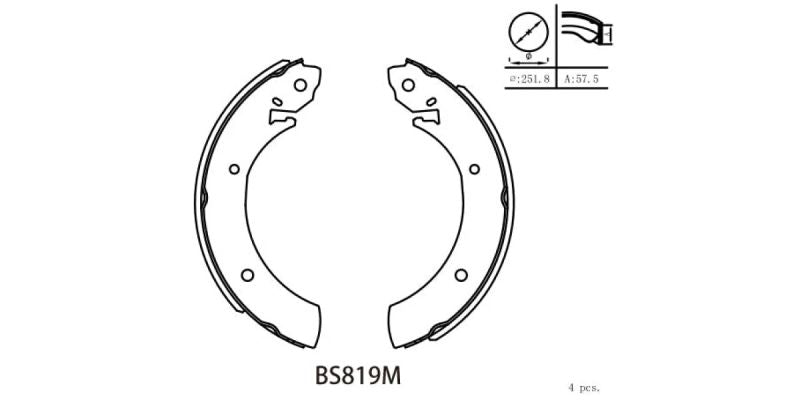 Brake Shoes Rr Motorpart