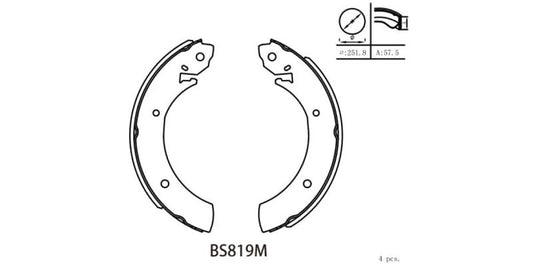 Brake Shoes Rr Motorpart