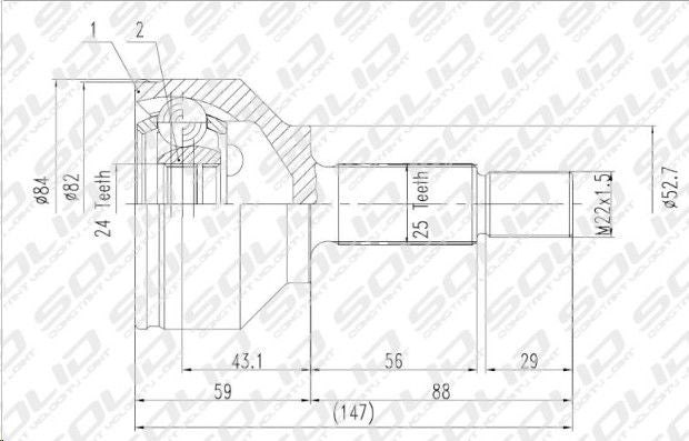 Cv Joint Outer Solid