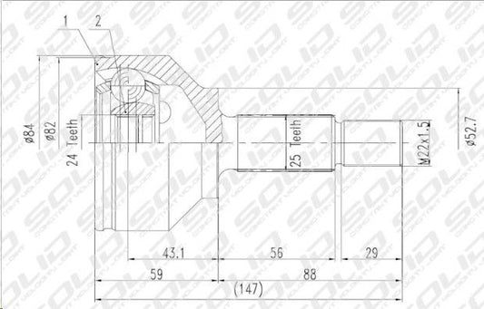Cv Joint Outer Solid