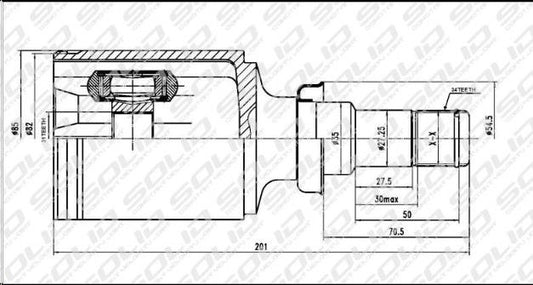Cv Joint Outer Solid