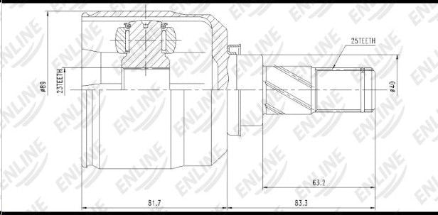 Cv Joint Inner Enline