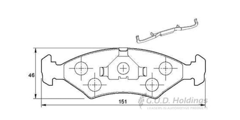Front Brake Pads Ban/Esc/Cor/Tazz