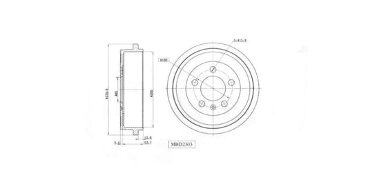 Brake Drum Rr Motopart
