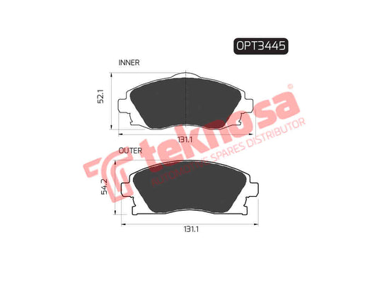 Brake Components Brake Pads OPT3445