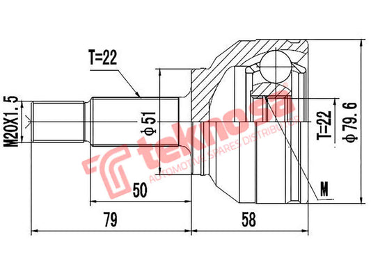 Wheel Drive Outer Cv Joint VW3009